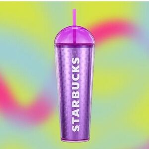 Starbucks Purple Dome Lid Cold Cup 24oz NWT Summer 2024